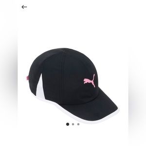 Puma black and pink running hat